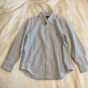 Ralph Lauren Boys Cotton Oxford Stripe Shirt, size 5